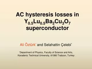 AC hysteresis losses in Y 0.5 Lu 0.5 Ba 2 Cu 3 O 7 superconductor
