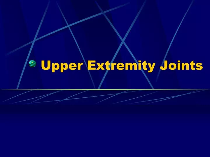 upper extremity joints