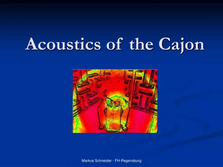 acoustics of the cajon