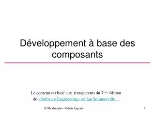 d veloppement base des composants