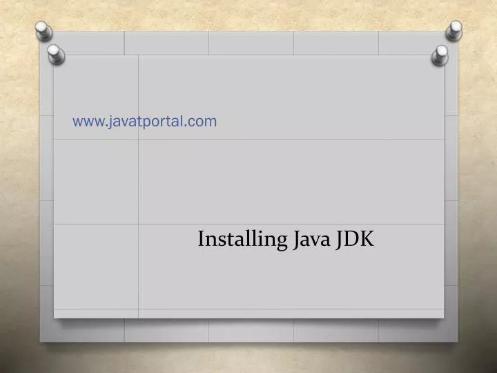 installing java jdk