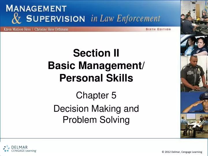 section ii basic management personal skills