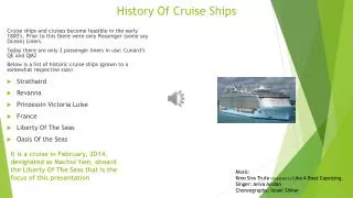 history of cruise ships
