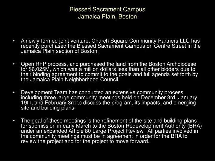 blessed sacrament campus jamaica plain boston