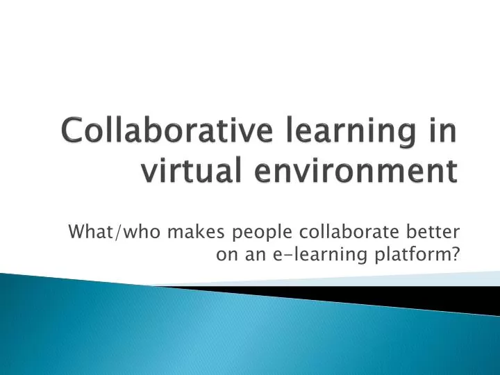collaborative learning in virtual environment