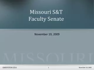 Missouri S&amp;T Faculty Senate