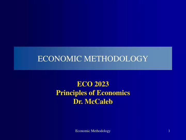 economic methodology