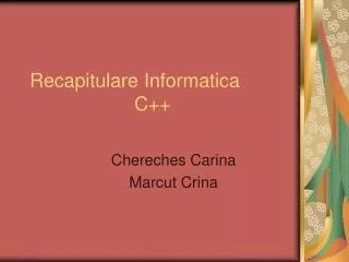 recapitulare informatica c