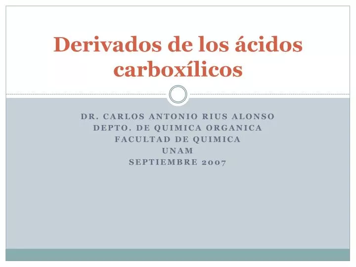 derivados de los cidos carbox licos