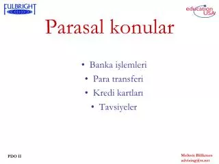 parasal konular