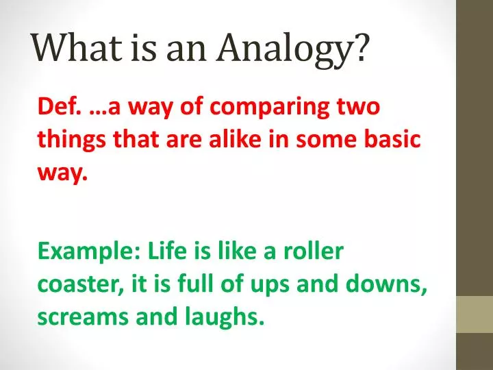 what is an analogy