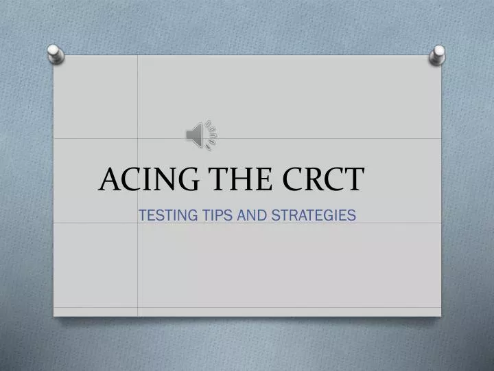 acing the crct