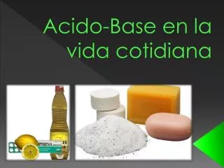 acido base en la vida cotidiana