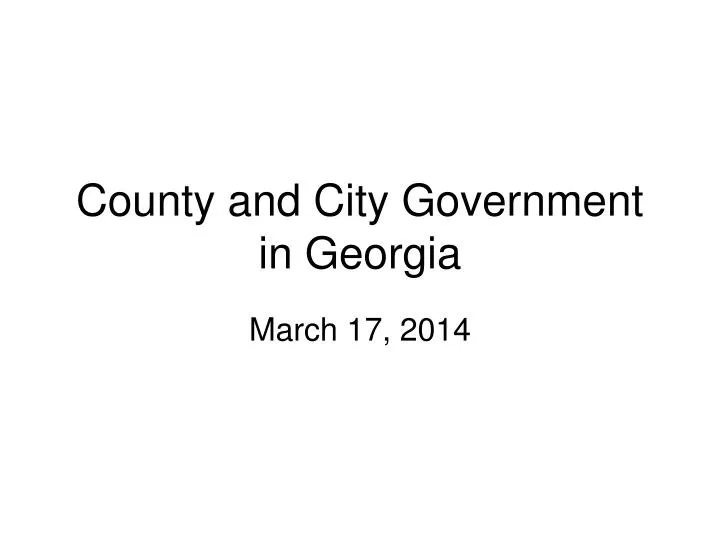 county and city government in georgia