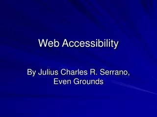 Web Accessibility