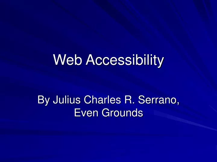 web accessibility