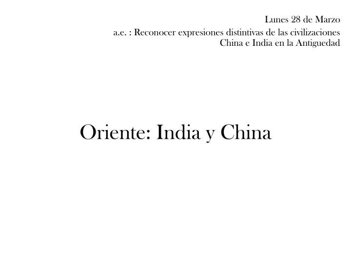 oriente india y china
