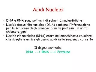 acidi nucleici