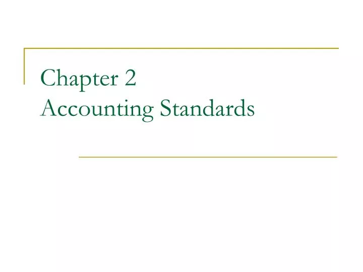 chapter 2 accounting standards