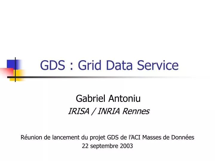 gds grid data service