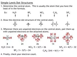 Simple Lewis Dot Structures