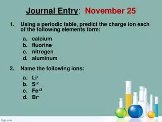 Journal Entry : November 25