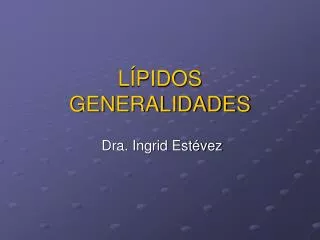 l pidos generalidades