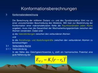 konformationsberechnungen