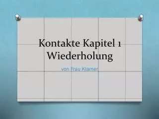 kontakte kapitel 1 wiederholung