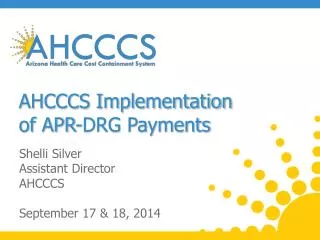 ahcccs implementation of apr drg payments