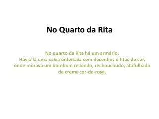 no quarto da rita