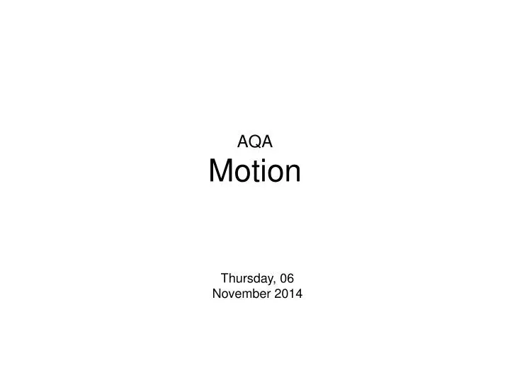 aqa motion