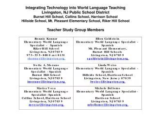 Integrating Technology into the World Languages Classroom Livingston Public Schools