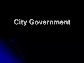 City Government