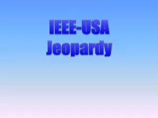 IEEE-USA Jeopardy
