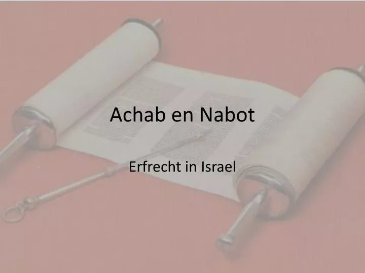 achab en nabot