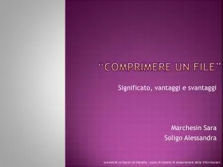 comprimere un file