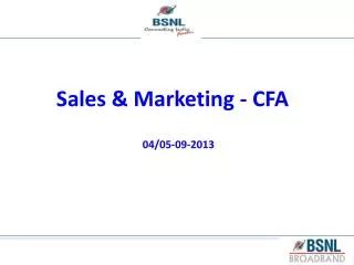 Sales &amp; Marketing - CFA