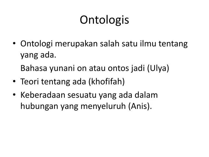 ontologis