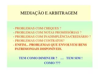 media o e arbitragem