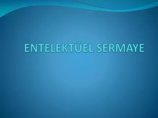 entelekt el sermaye