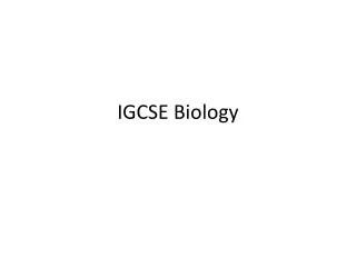 IGCSE Biology