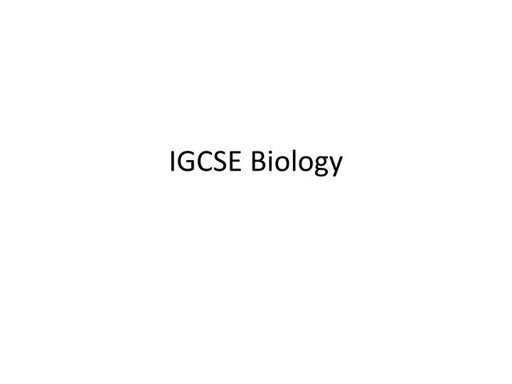 igcse biology