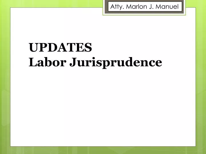updates labor jurisprudence