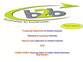 Corporate objectives of market analysis Demand forecasting methods