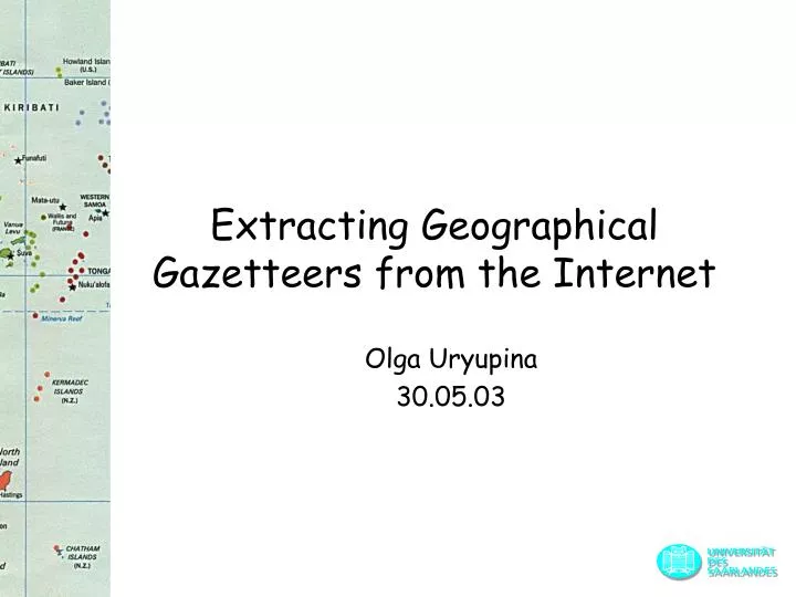 extracting geographical gazetteers from the internet