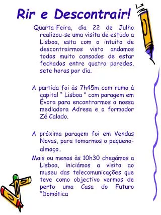 rir e descontrair
