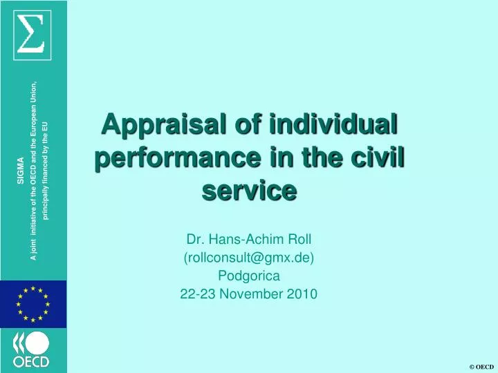 appraisal of individual performance in the civil service