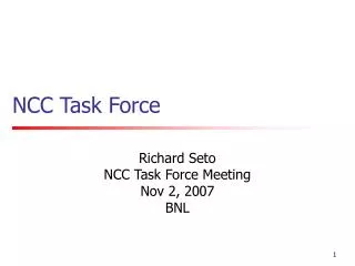 NCC Task Force