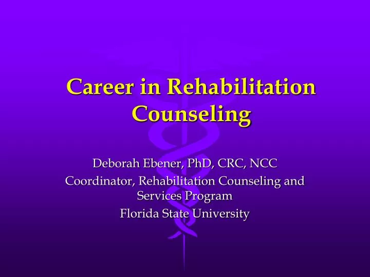 career in rehabilitation counseling